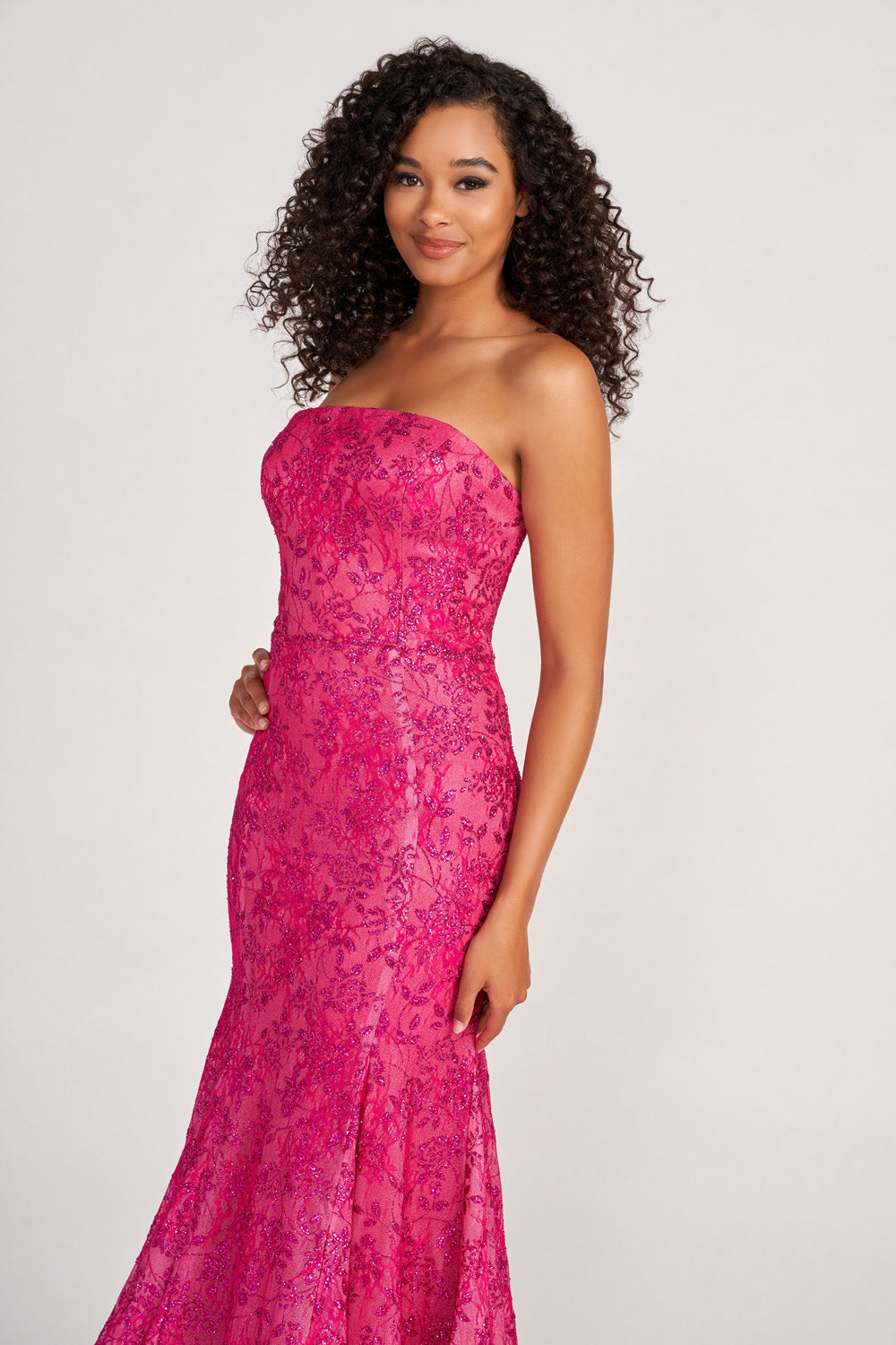 Colette CL2048 prom dress images.  Colette CL2048 is available in these colors: Fuchsia, Emerald, Lilac, Champagne.