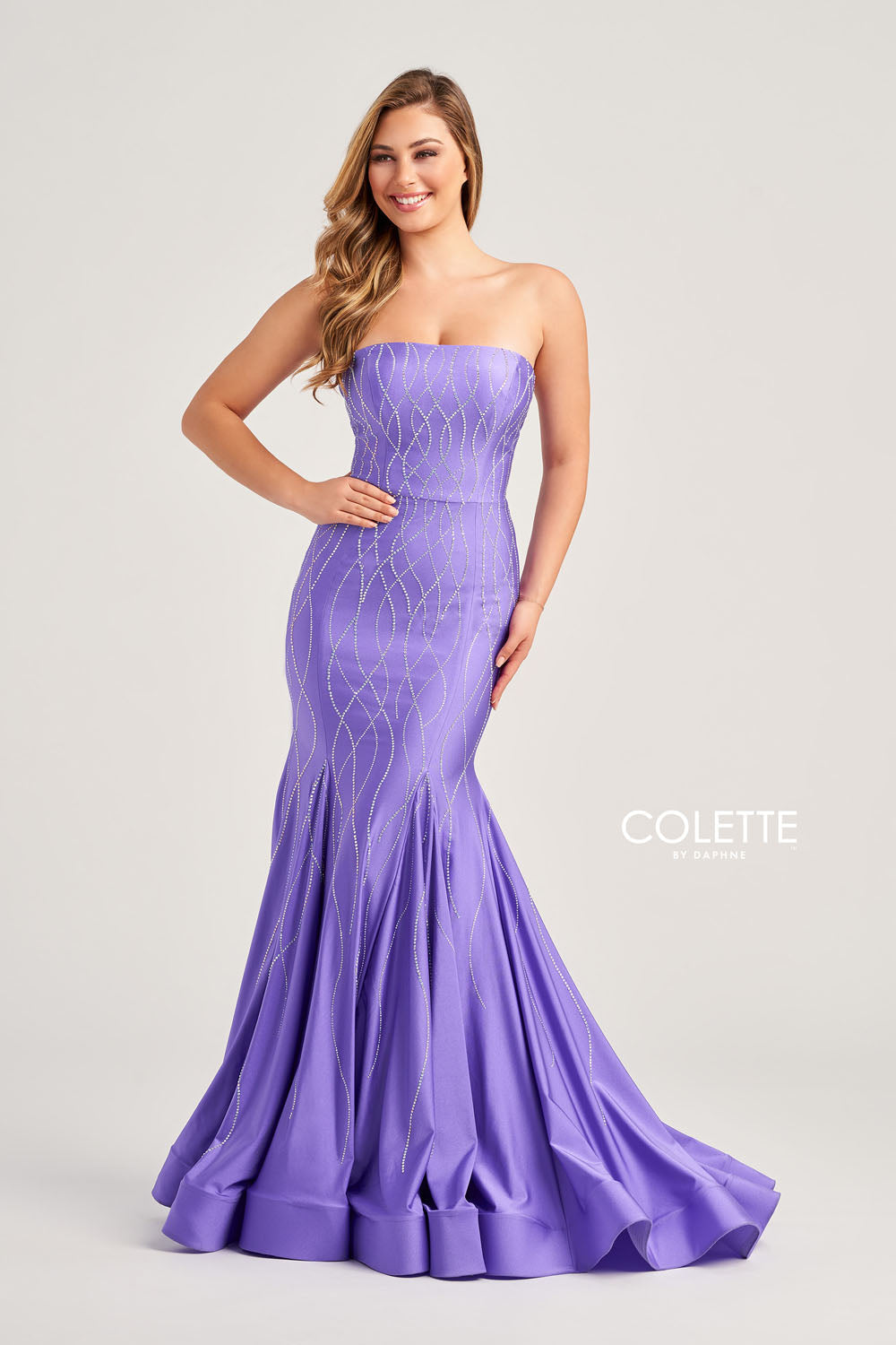 Colette CL5106 prom dress images.  Colette CL5106 is available in these colors: Black, Purple, Strawberry, Turquiose
.