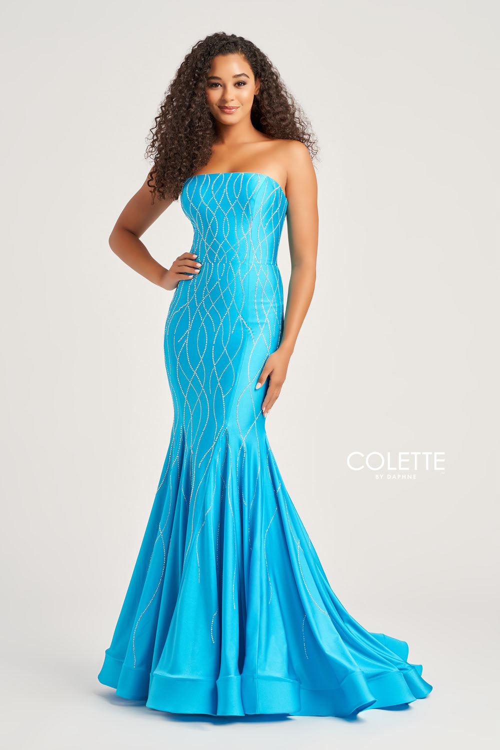 Colette CL5106 prom dress images.  Colette CL5106 is available in these colors: Black, Purple, Strawberry, Turquiose
.