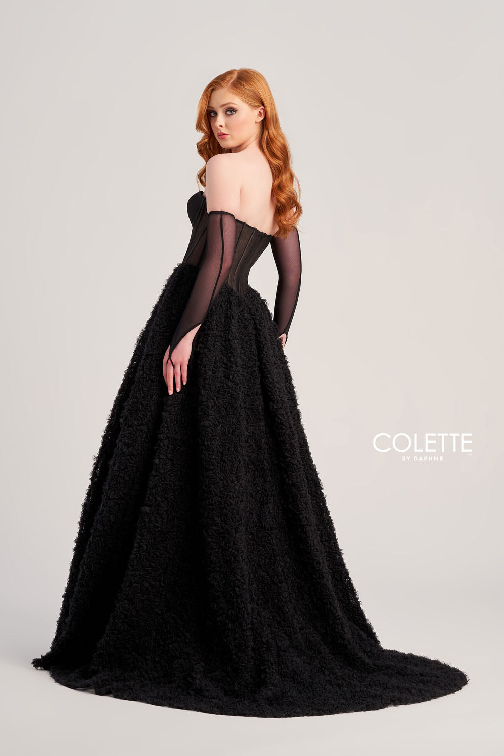 Colette CL5114 prom dress images.  Colette CL5114 is available in these colors: Pink, Red, Black, Turquoise.