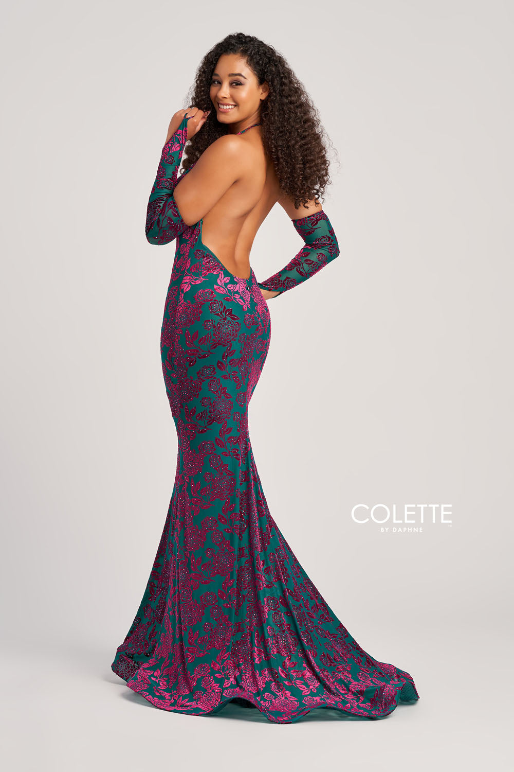 Colette CL5118 prom dress images.  Colette CL5118 is available in these colors: Black, Pink, Jade Berry, Diamond White.