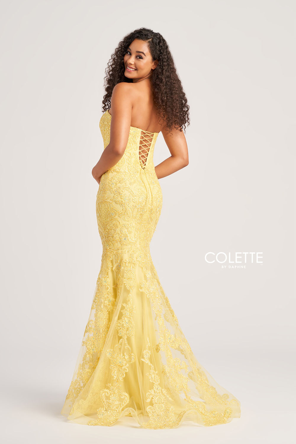 Colette CL5123 prom dress images.  Colette CL5123 is available in these colors: Sunshine, Royal Blue, Lilac, Blush.