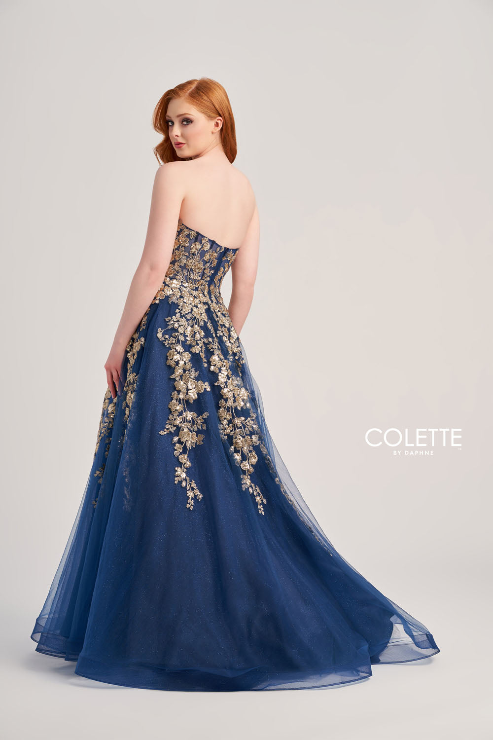 Colette CL5136 prom dress images.  Colette CL5136 is available in these colors: Scarlet, Light Blue, Navy Blue Gold, Lilac.