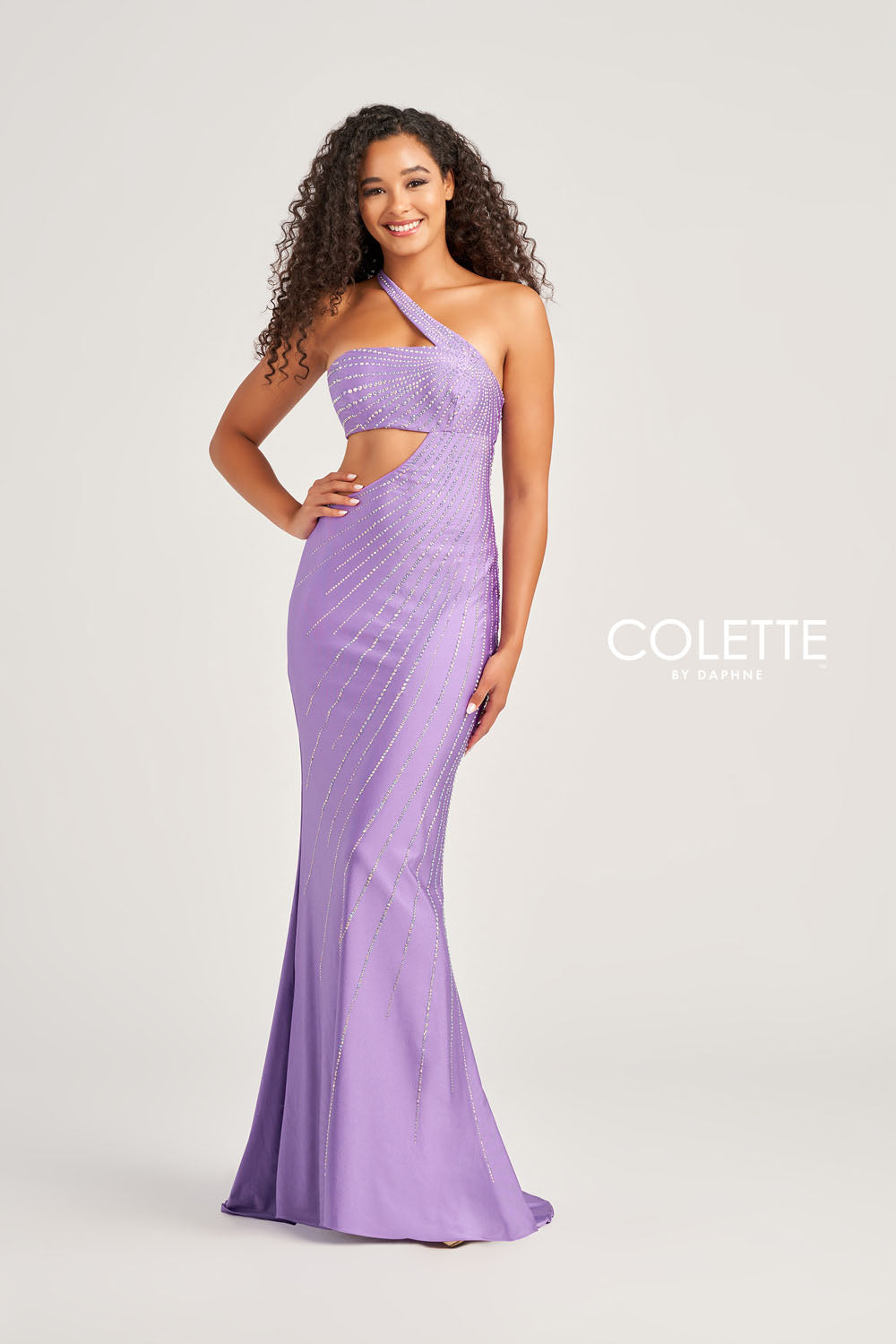 Colette CL5139 prom dress images.  Colette CL5139 is available in these colors: Charcoal, Black, Purple, Ocean Blue, Hot Pink.