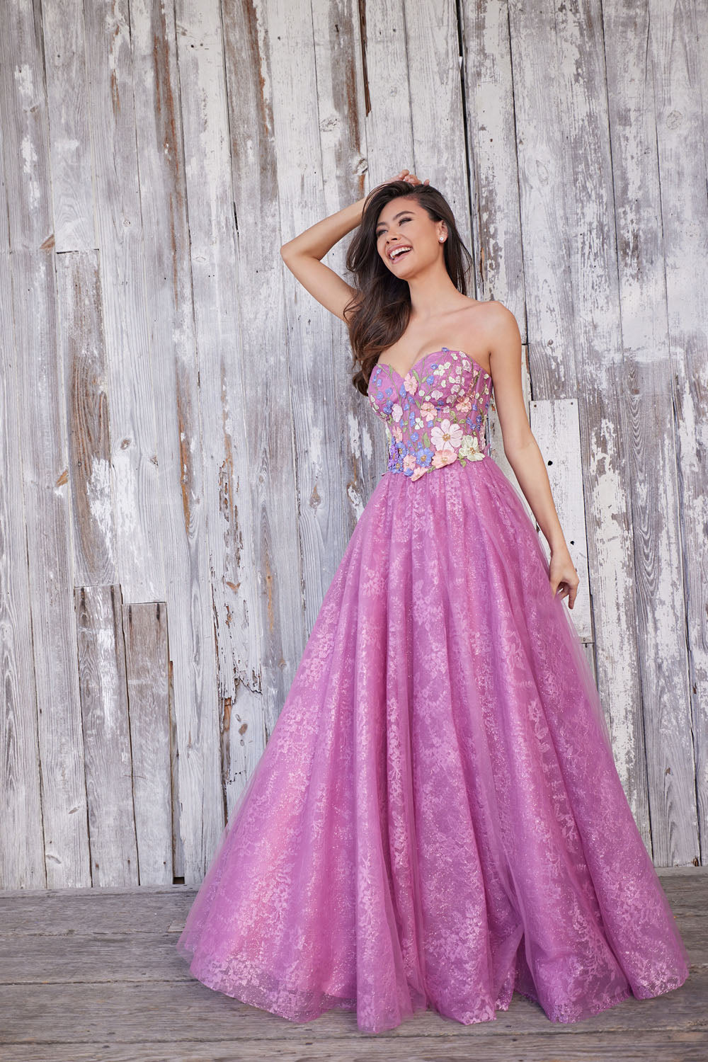 Colette CL5153 prom dress images.  Colette CL5153 is available in these colors: Rosewood, Diamond White.