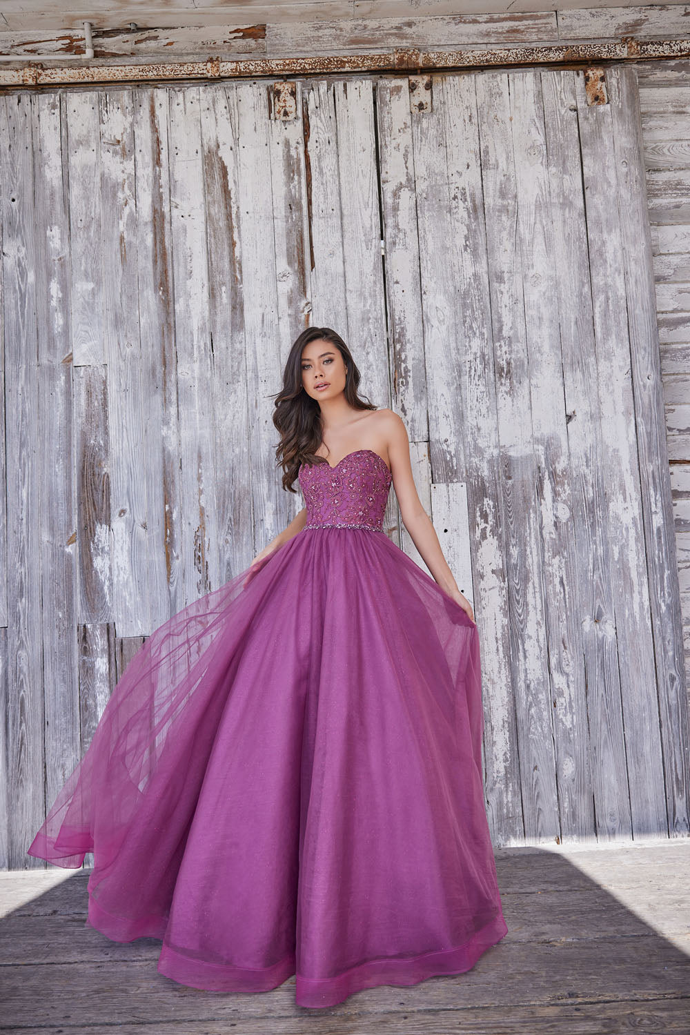 Colette CL5193 prom dress images.  Colette CL5193 is available in these colors: Berry.