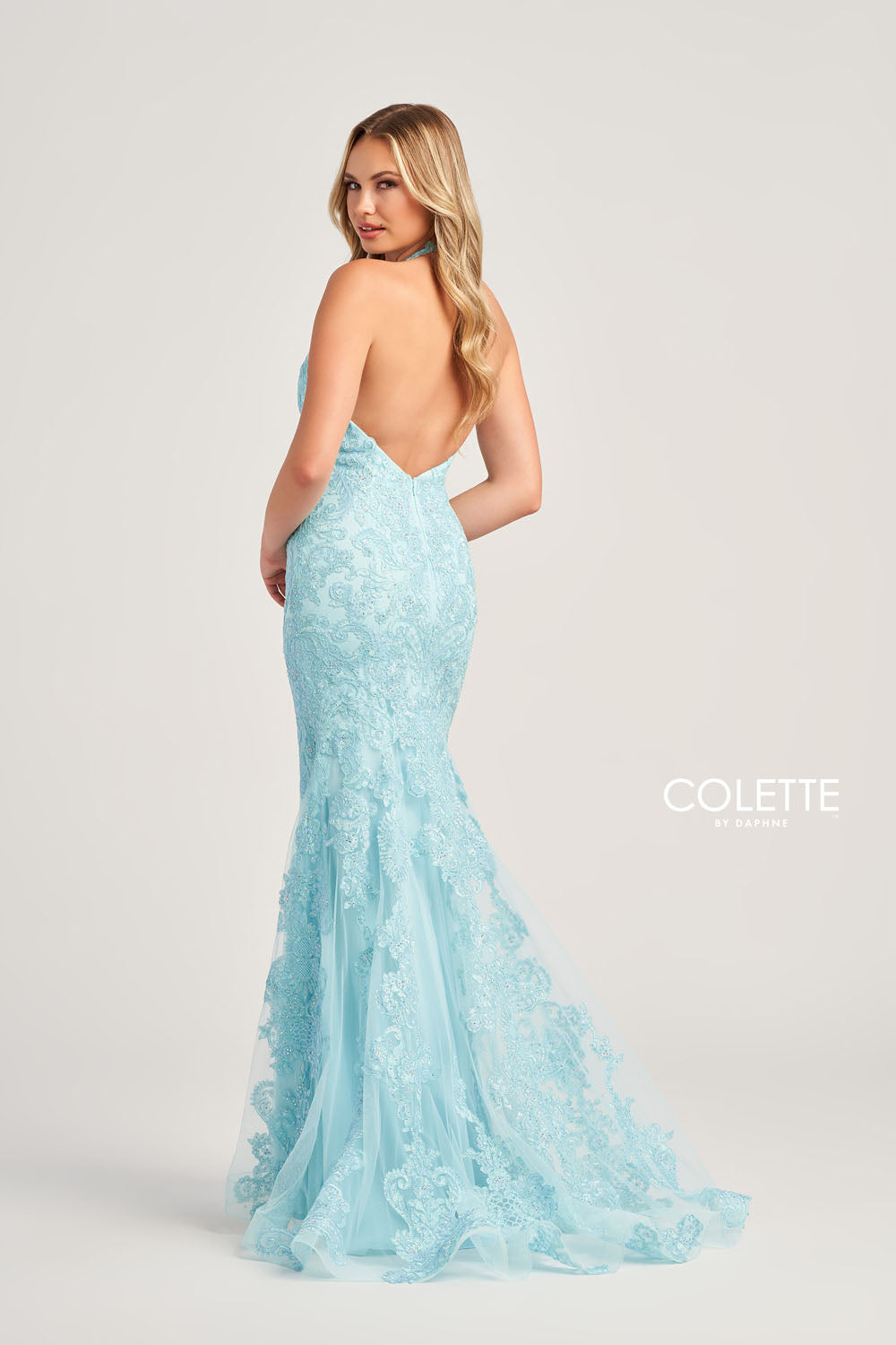 Colette CL5275 prom dress images.  Colette CL5275 is available in these colors: Lilac, Aqua, Hot Pink, Diamond White.