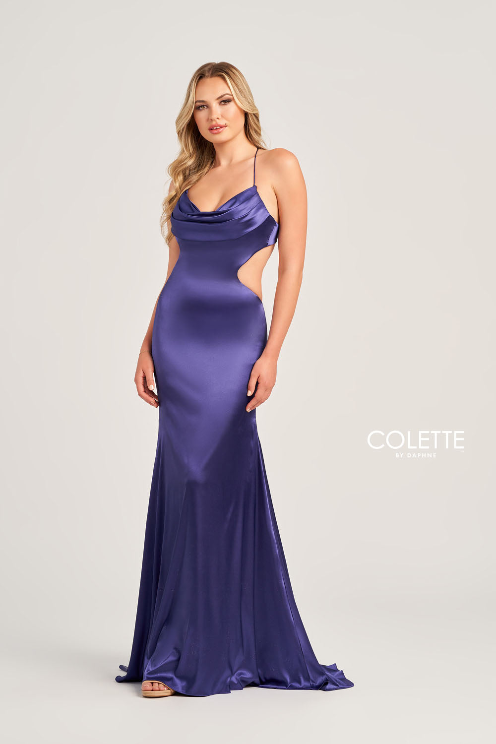 Colette CL5282 prom dress images.  Colette CL5282 is available in these colors: Sage, Platinum, Navy Blue, Burgundy, Black.