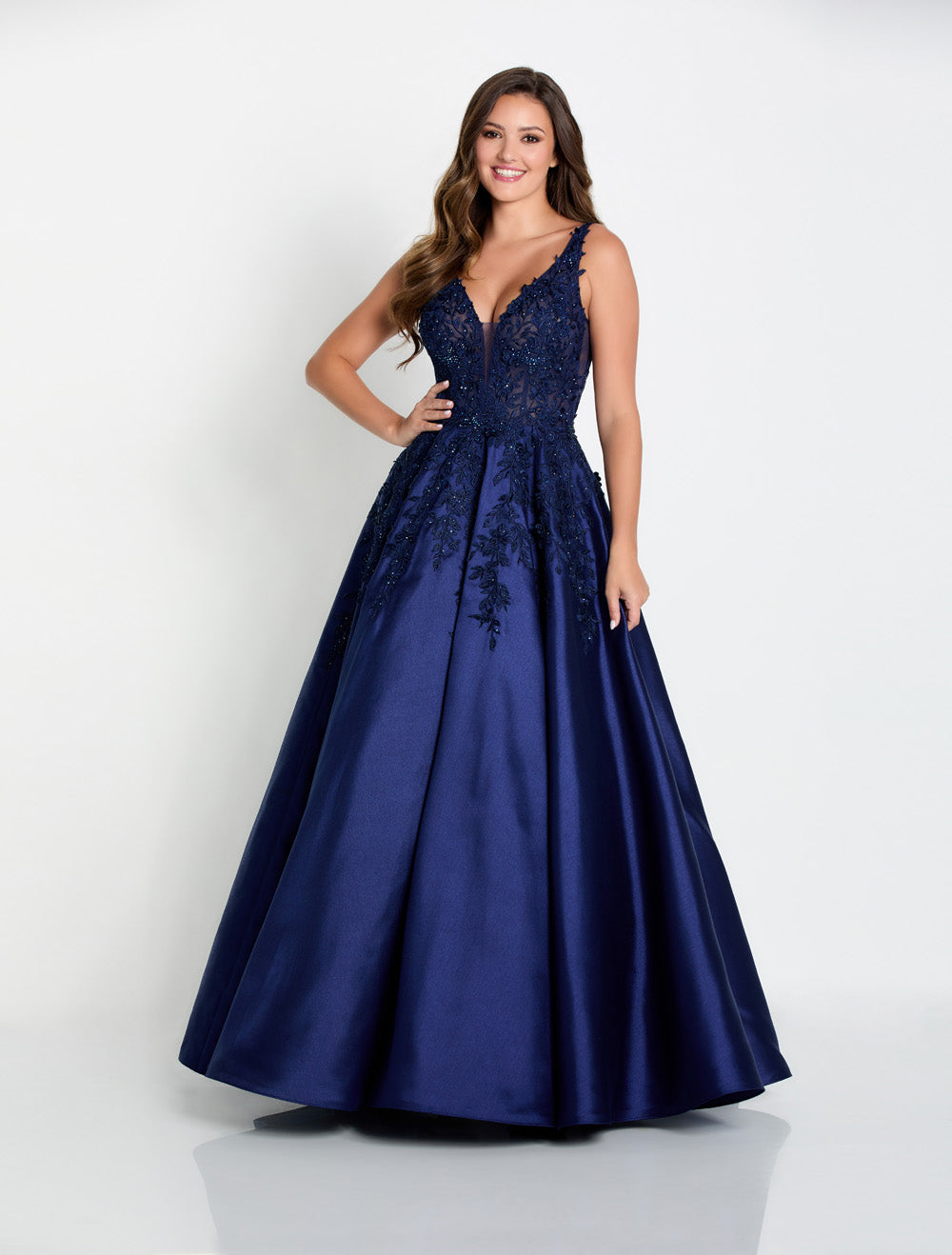 Ellie Wilde EW34050 prom dress images.  Ellie Wilde EW34050 is available in these colors: Lilac, Red, Royal Blue, Emerald, Navy Blue, Black.