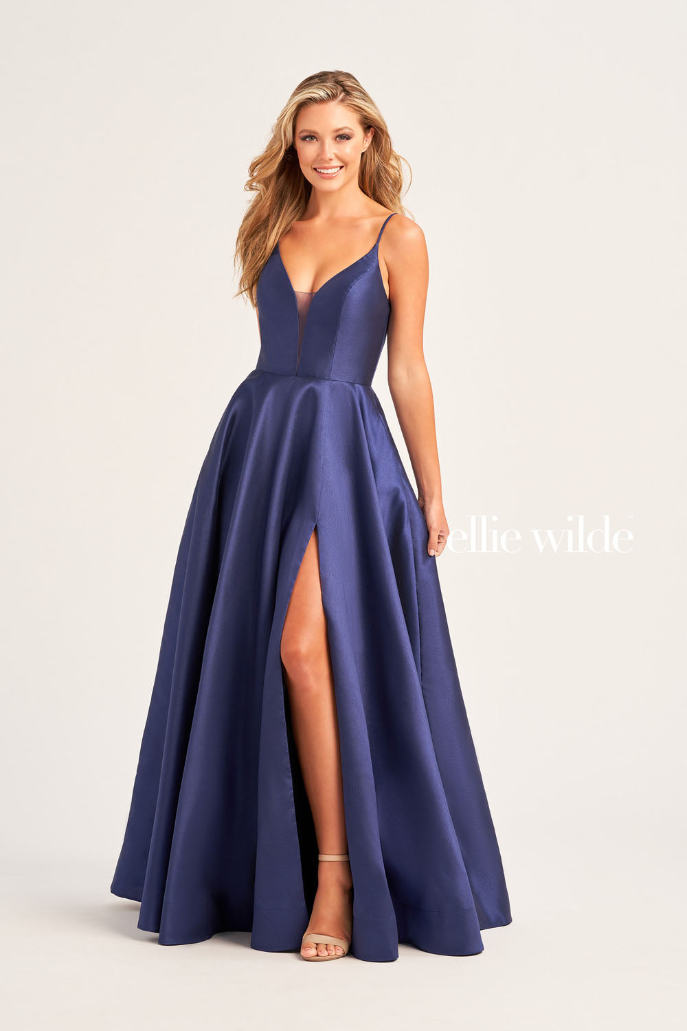 Ellie Wilde EW35232 prom dress images.  Ellie Wilde EW35232 is available in these colors: Emerald, Navy Blue, Teal, Royal Blue, Magenta.