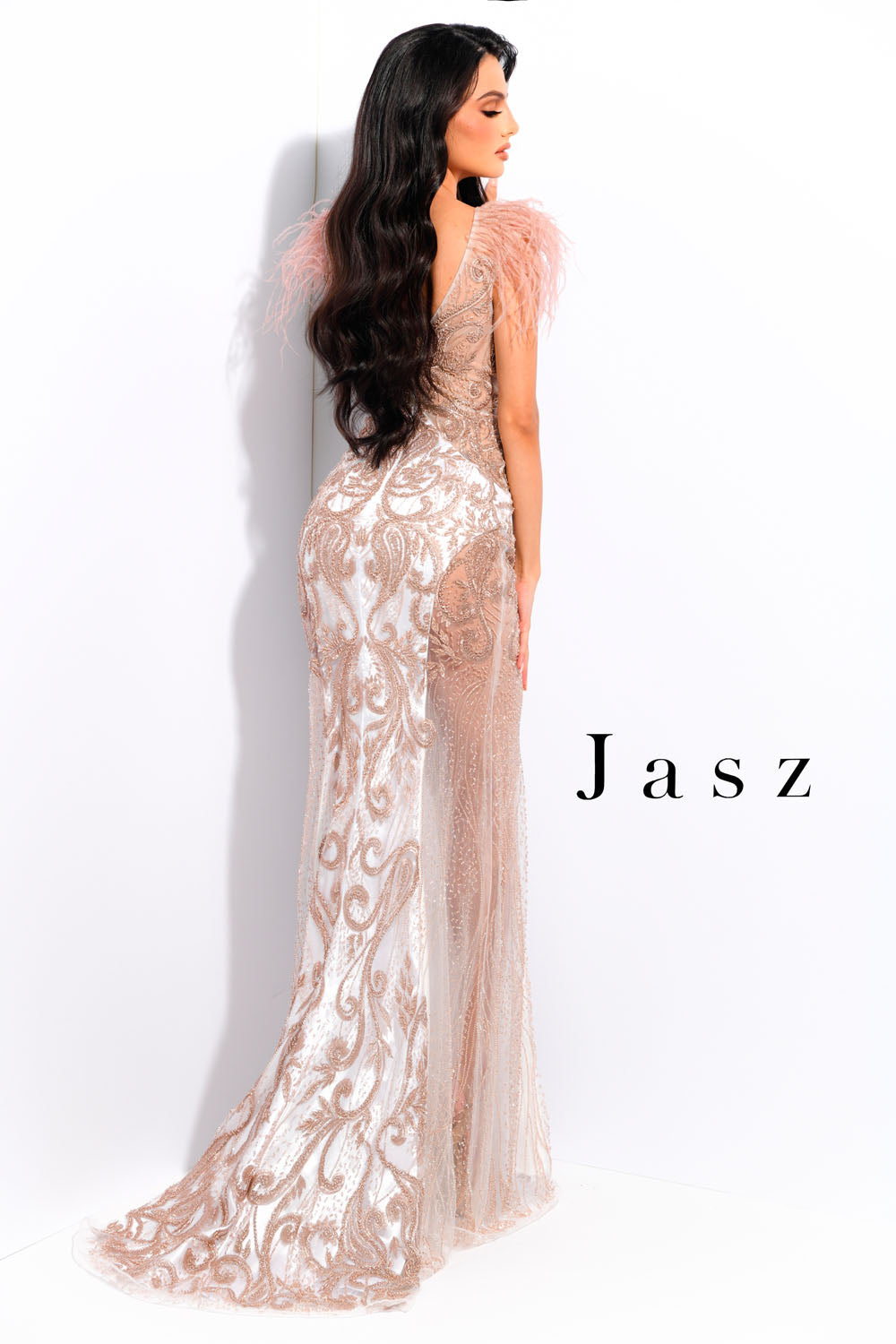 Jasz Couture 7226 prom dress images.  Jasz Couture 7226 is available in these colors: Black Gunmetal,  Lilac,  Sky Blue.