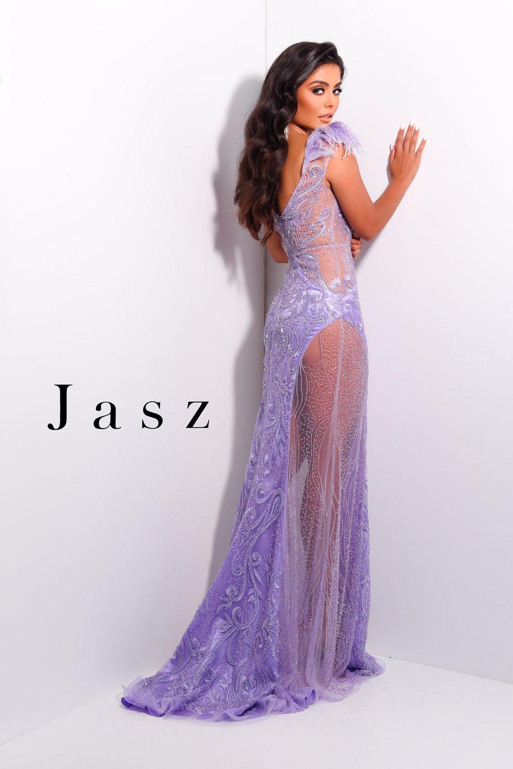 Jasz Couture 7226 prom dress images.  Jasz Couture 7226 is available in these colors: Black Gunmetal,  Lilac,  Sky Blue.