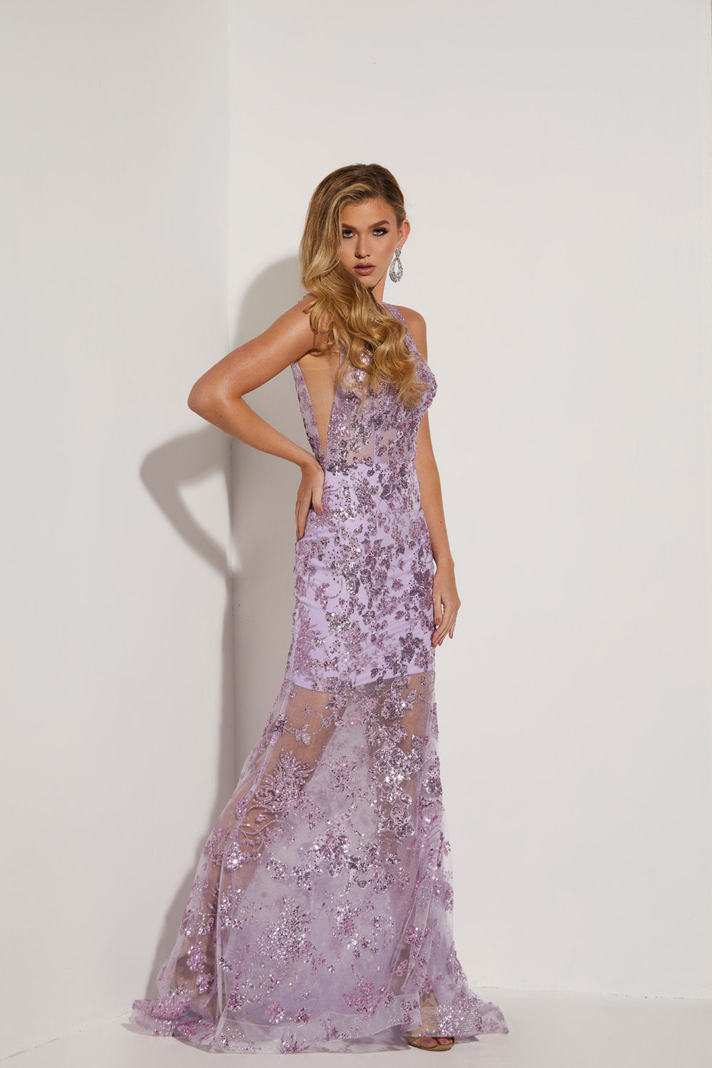 Jasz Couture 7440 prom dress images.  Jasz Couture 7440 is available in these colors: Lilac, Royal, Emerald.