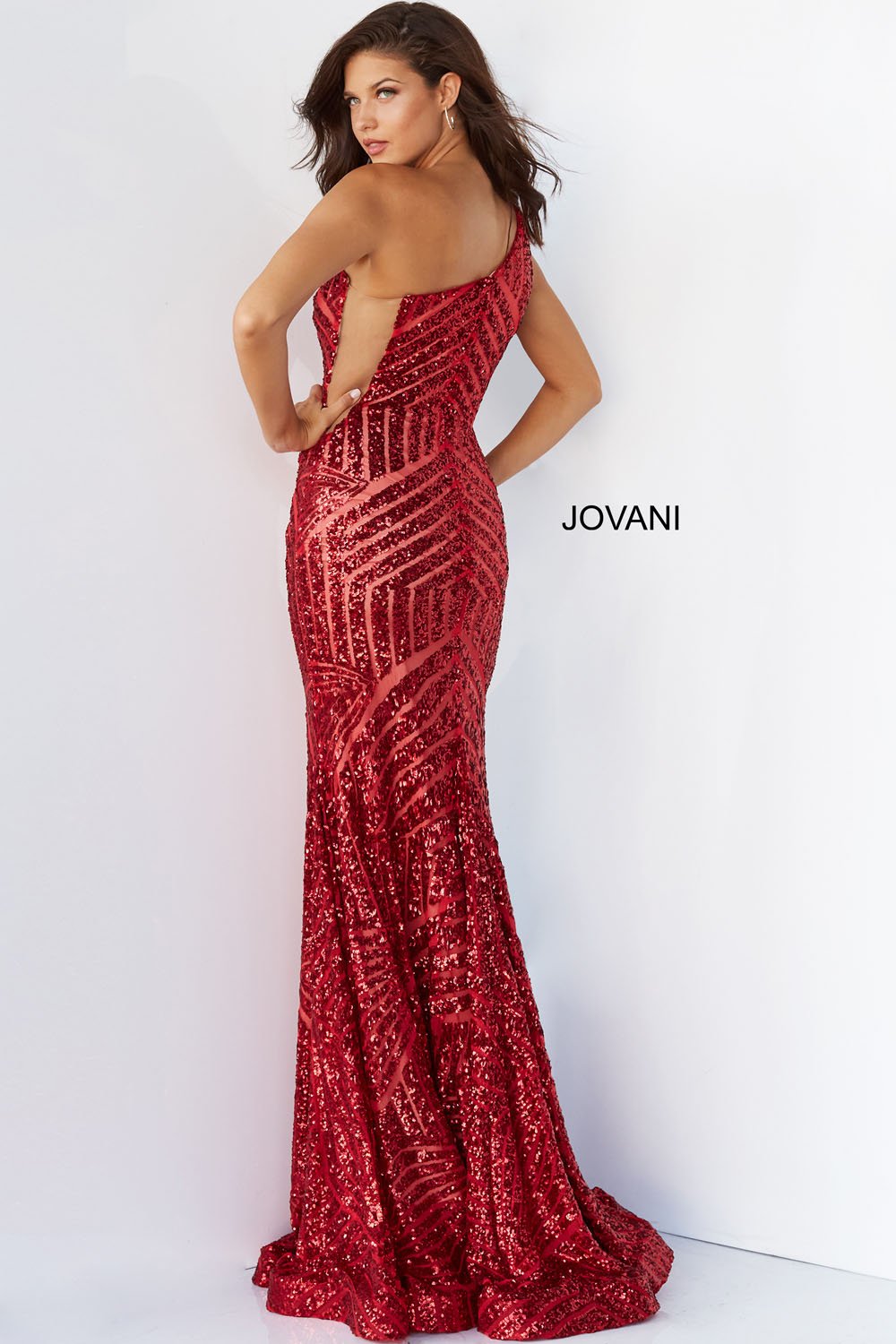 Jovani 06017 Red prom dresses images.