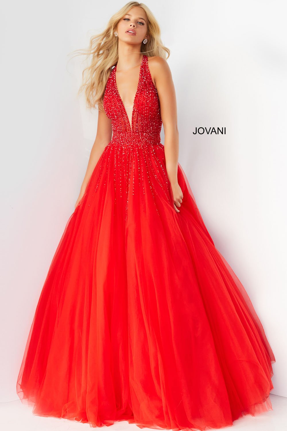 Jovani 06598 Red prom dresses images.