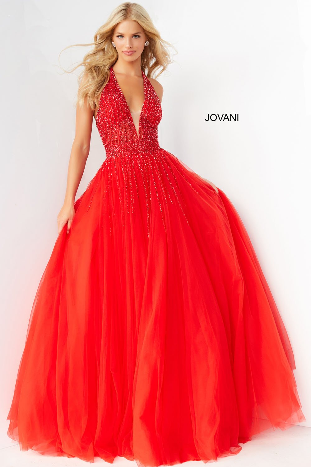 Jovani 06598 Red prom dresses images.