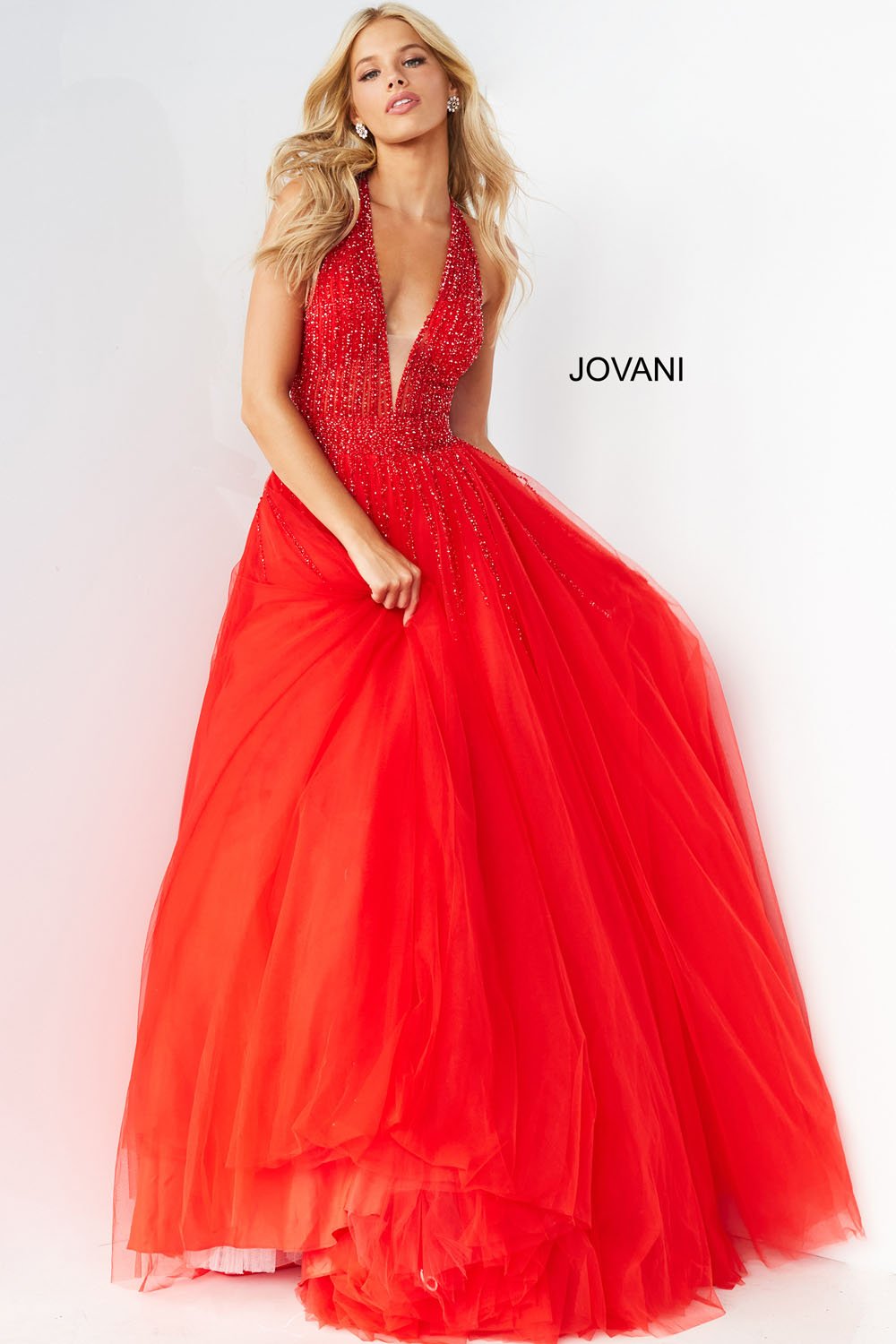 Jovani 06598 Red prom dresses images.