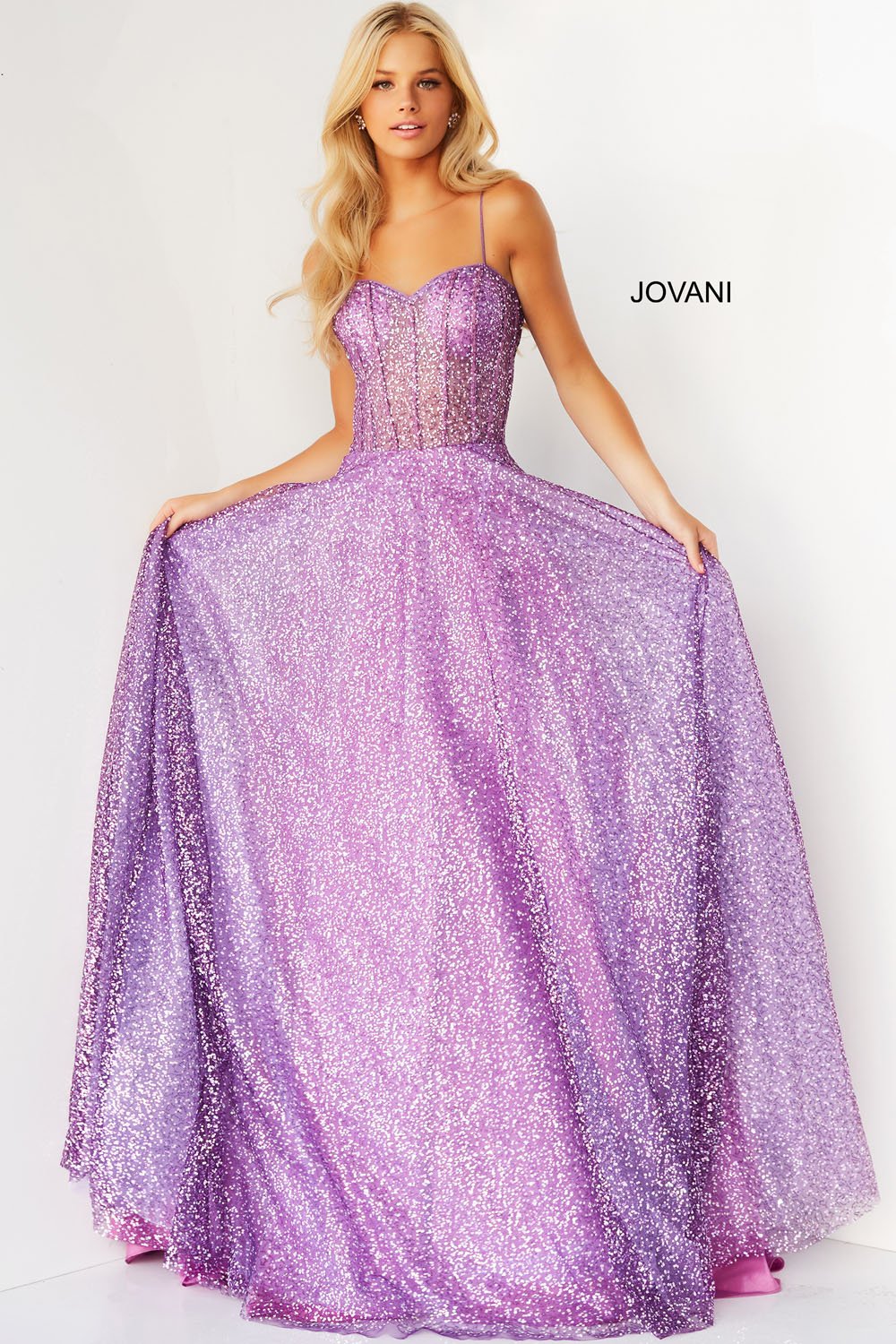 Jovani 07423 Purple prom dresses images.