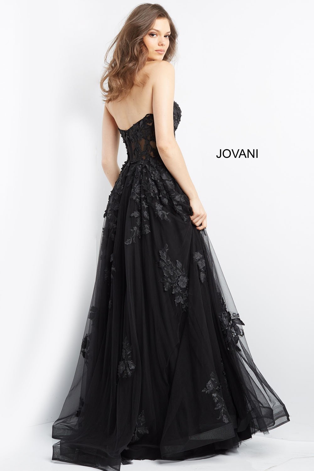 Jovani 07901 Black prom dresses images.