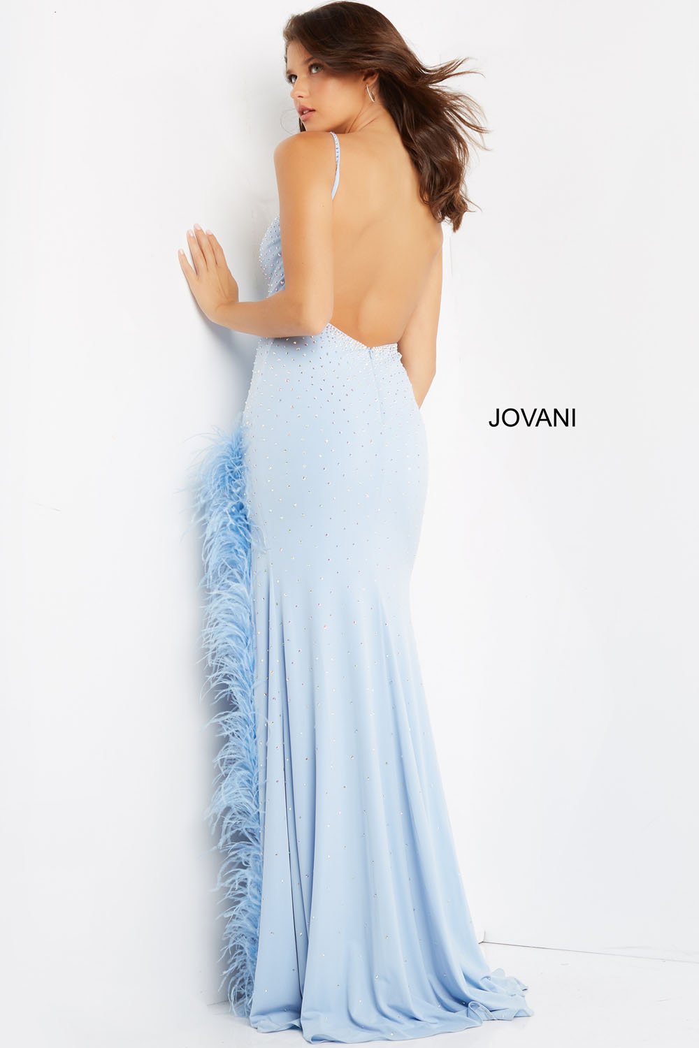 Jovani 08283 prom dress images.  Jovani style 08283 is available in these colors: Lilac, Light Blue.