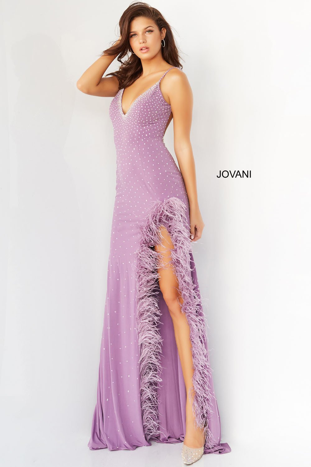 Jovani 08283 Lilac prom dresses images.