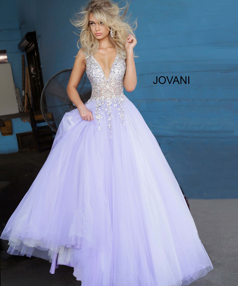 Jovani 65379 prom dress images.  Jovani 65379 is available in these colors: Grey, Lilac.