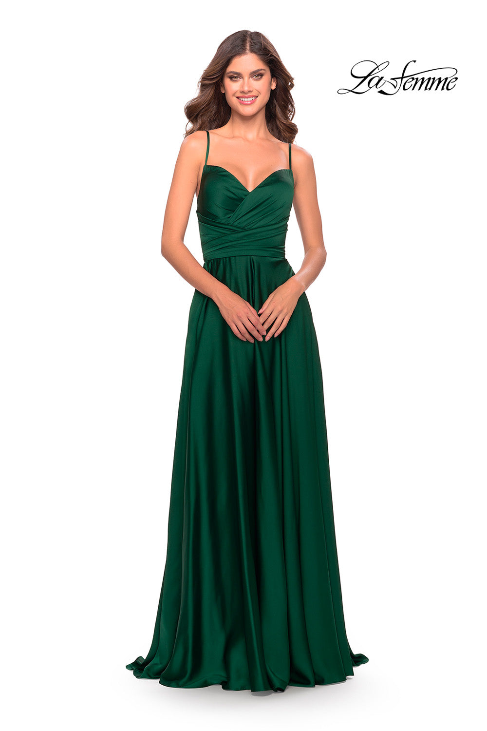 La Femme 31233 prom dress images.  La Femme 31233 is available in these colors: Emerald, Navy, Wine.