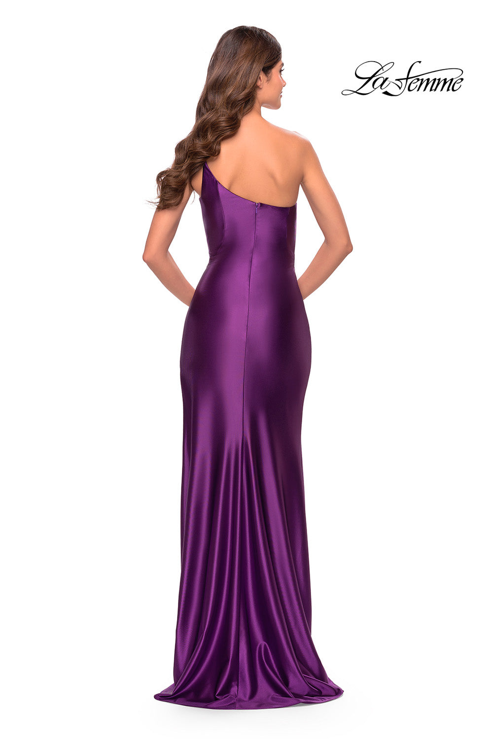 La Femme 31391 prom dress images.  La Femme 31391 is available in these colors: Black, Blush, Bronze, Dark Emerald, Red, Royal Blue, Royal Purple, Silver.