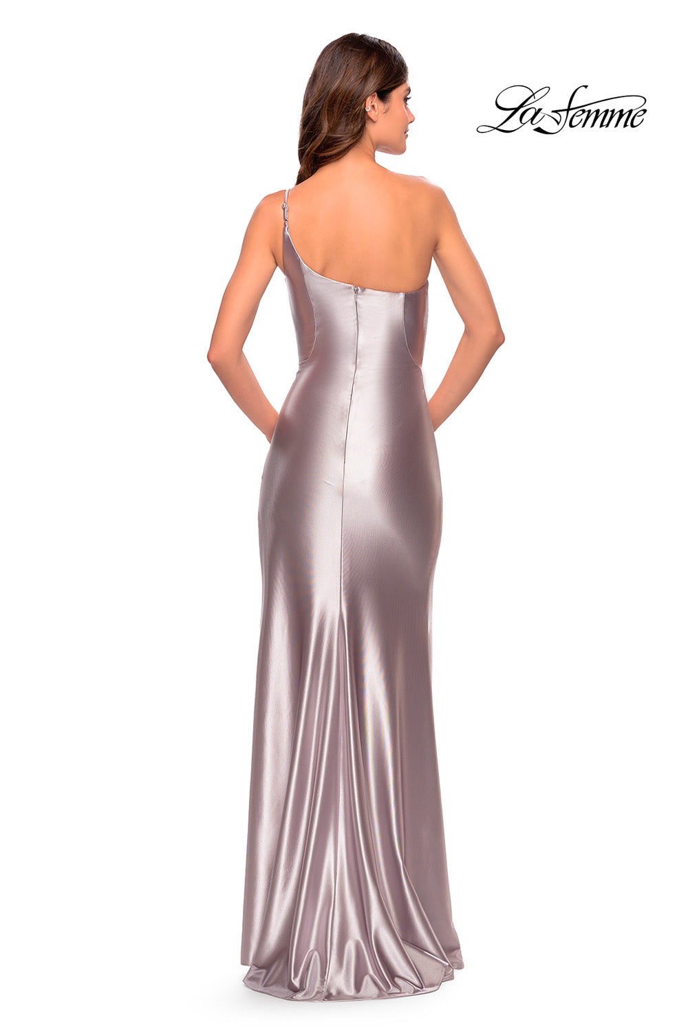 La Femme 31391 prom dress images.  La Femme 31391 is available in these colors: Black, Blush, Bronze, Dark Emerald, Red, Royal Blue, Royal Purple, Silver.