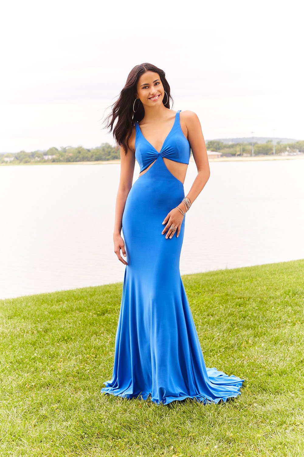 Morilee 47025 prom dress images.  Morilee 47025 is available in these colors: Watermelon, Emerald, Royal.