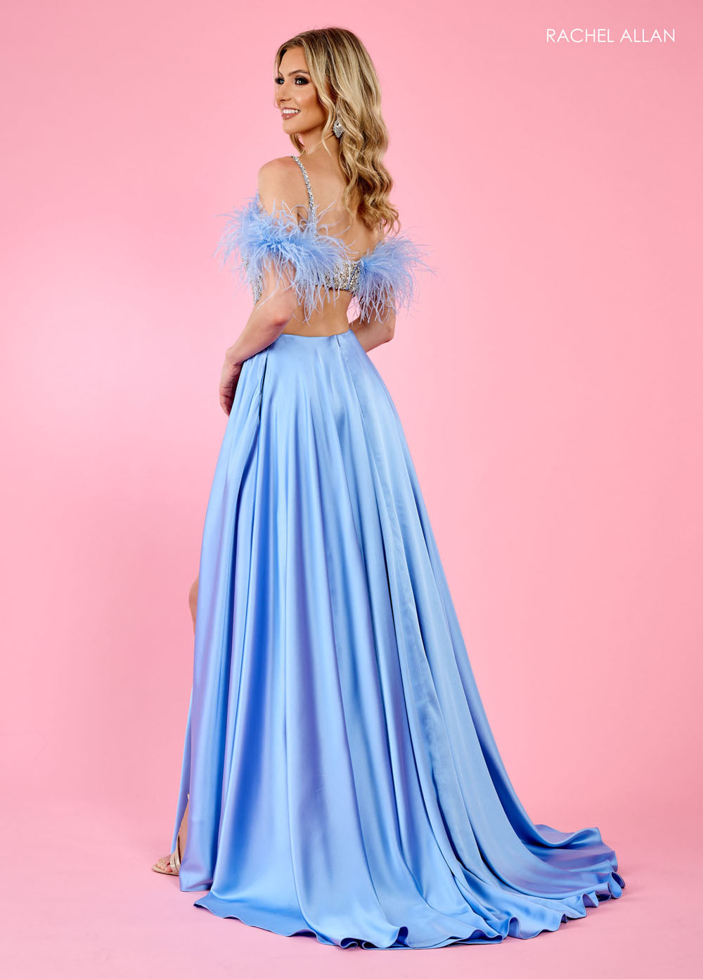 Rachel Allan 70519 prom dress images.  Rachel Allan 70519 is available in these colors: Fuchsia, Lime, Periwinkle.