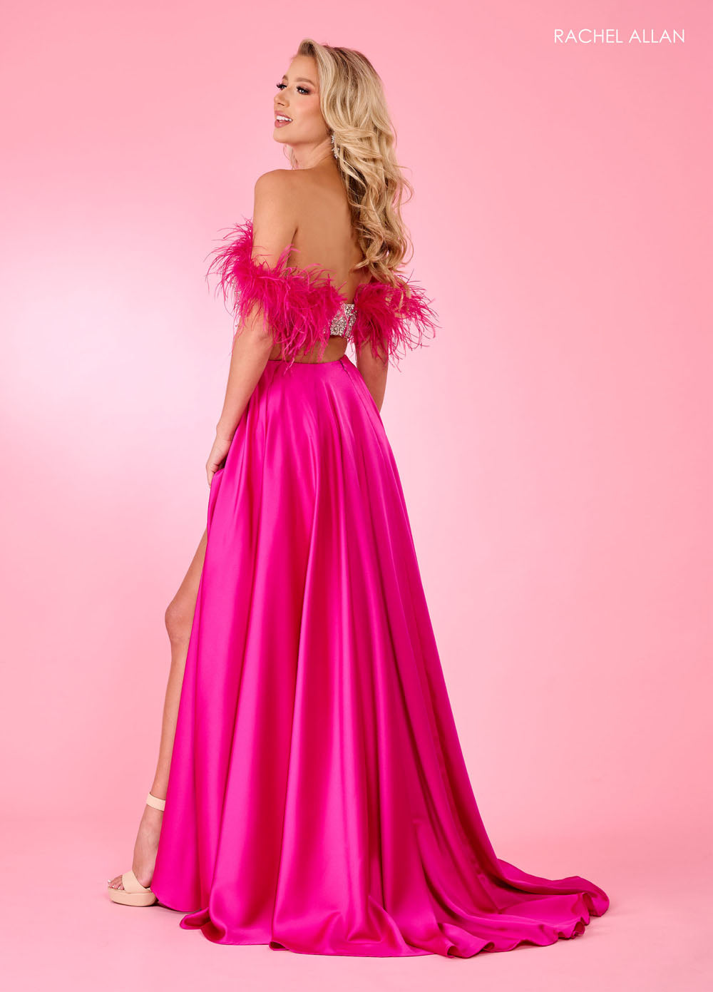 Rachel Allan 70519 prom dress images.  Rachel Allan 70519 is available in these colors: Fuchsia, Lime, Periwinkle.