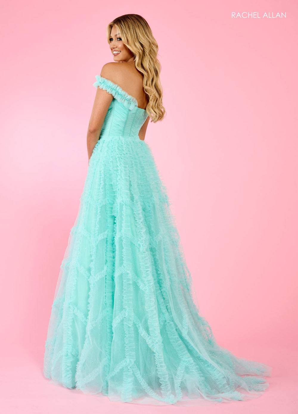 Rachel Allan 70555 prom dress images.  Rachel Allan 70555 is available in these colors: Mint, Orchid, Powder Blue.