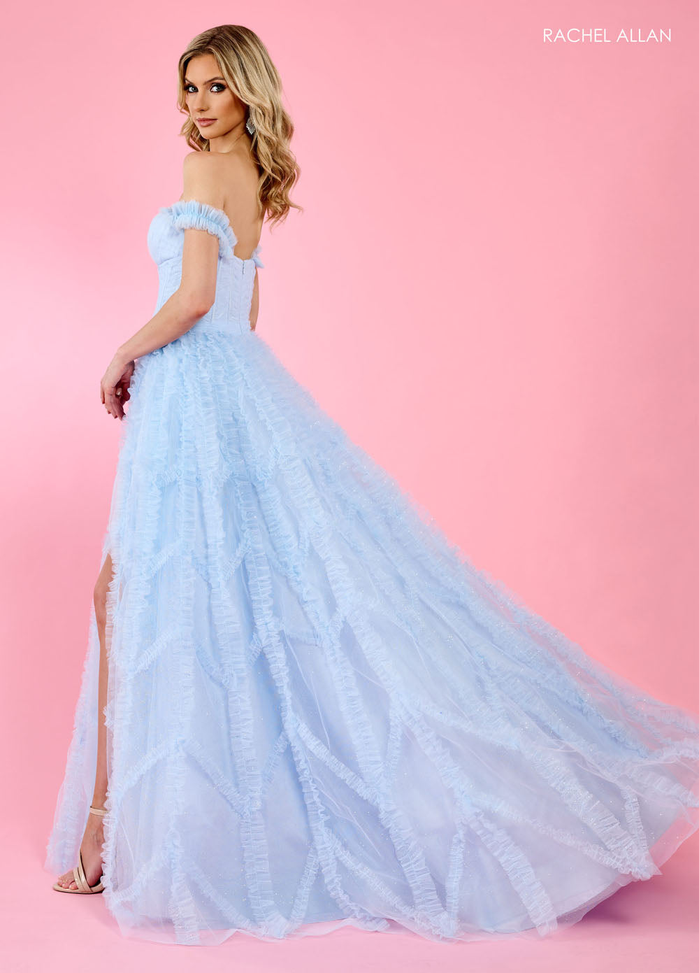 Rachel Allan 70555 prom dress images.  Rachel Allan 70555 is available in these colors: Mint, Orchid, Powder Blue.