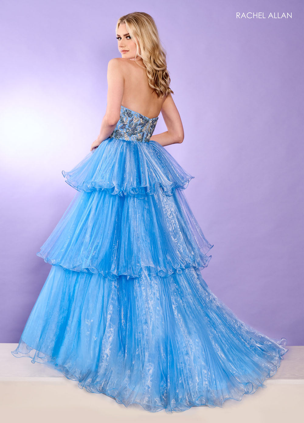 Rachel Allan 70649 prom dress images.  Rachel Allan 70649 is available in these colors: Jade, Lilac, Powder Blue.