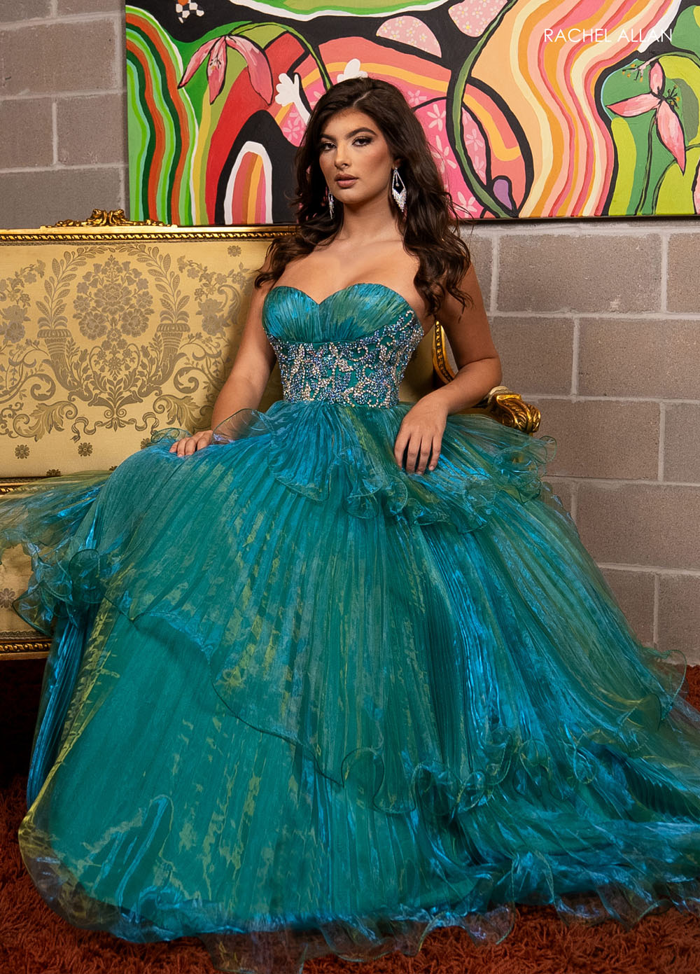 Rachel Allan 70649 prom dress images.  Rachel Allan 70649 is available in these colors: Jade, Lilac, Powder Blue.