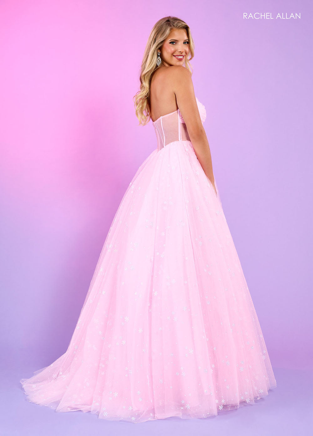 Rachel Allan 70661 prom dress images.  Rachel Allan 70661 is available in these colors: Lilac, Mint, Pink.