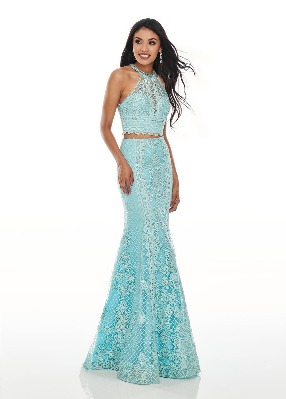 Rachel Allan 7088 prom dress images.  Rachel Allan 7088 is available in these colors: Aqua Blue, Blush, Lilac.