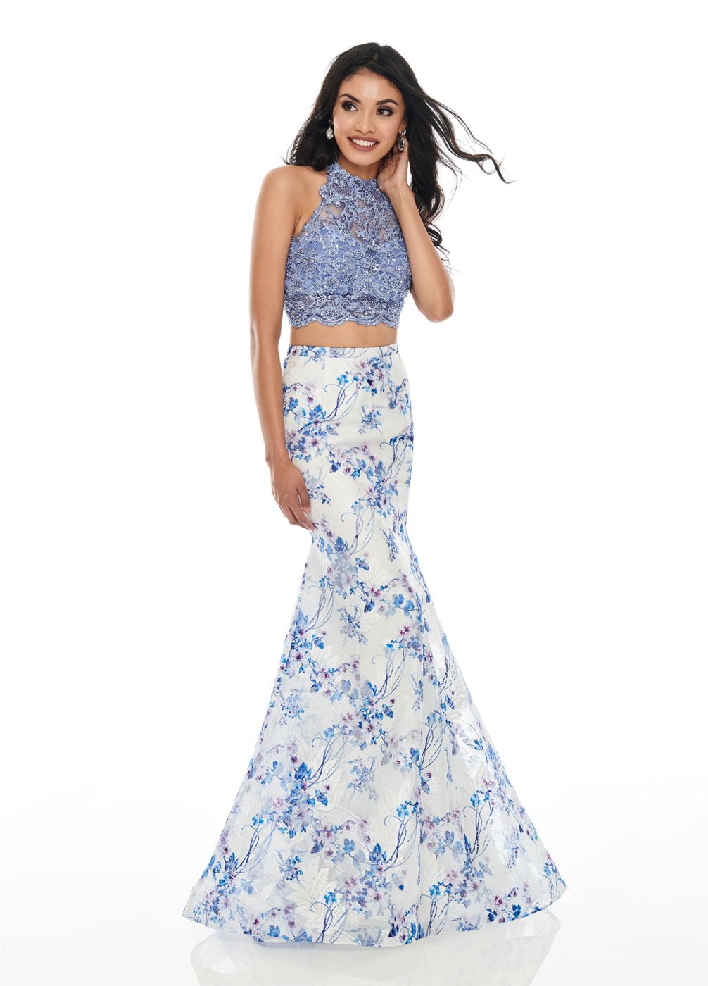 Rachel Allan 7170 prom dress images.  Rachel Allan 7170 is available in these colors: Periwinkle, Purple.