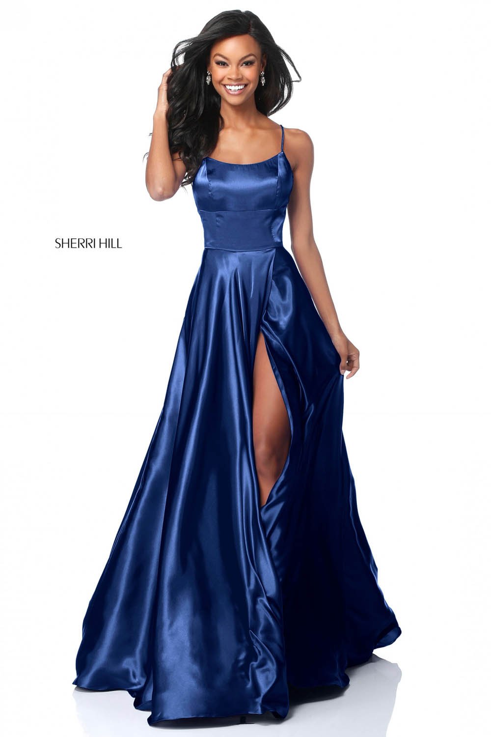 Sherri Hill 51631 prom dress images.  Sherri Hill 51631 is available in these colors: Black, Gold, Purple, Gunmetal, Emerald, Ruby, Red, Royal, Fuchsia, Navy, Turquoise, Light Blue, Nude, Light Yellow, Rose.