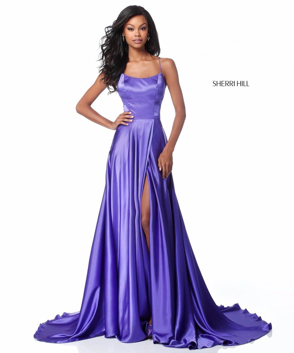 Sherri Hill 51631 prom dress images.  Sherri Hill 51631 is available in these colors: Black, Gold, Purple, Gunmetal, Emerald, Ruby, Red, Royal, Fuchsia, Navy, Turquoise, Light Blue, Nude, Light Yellow, Rose.