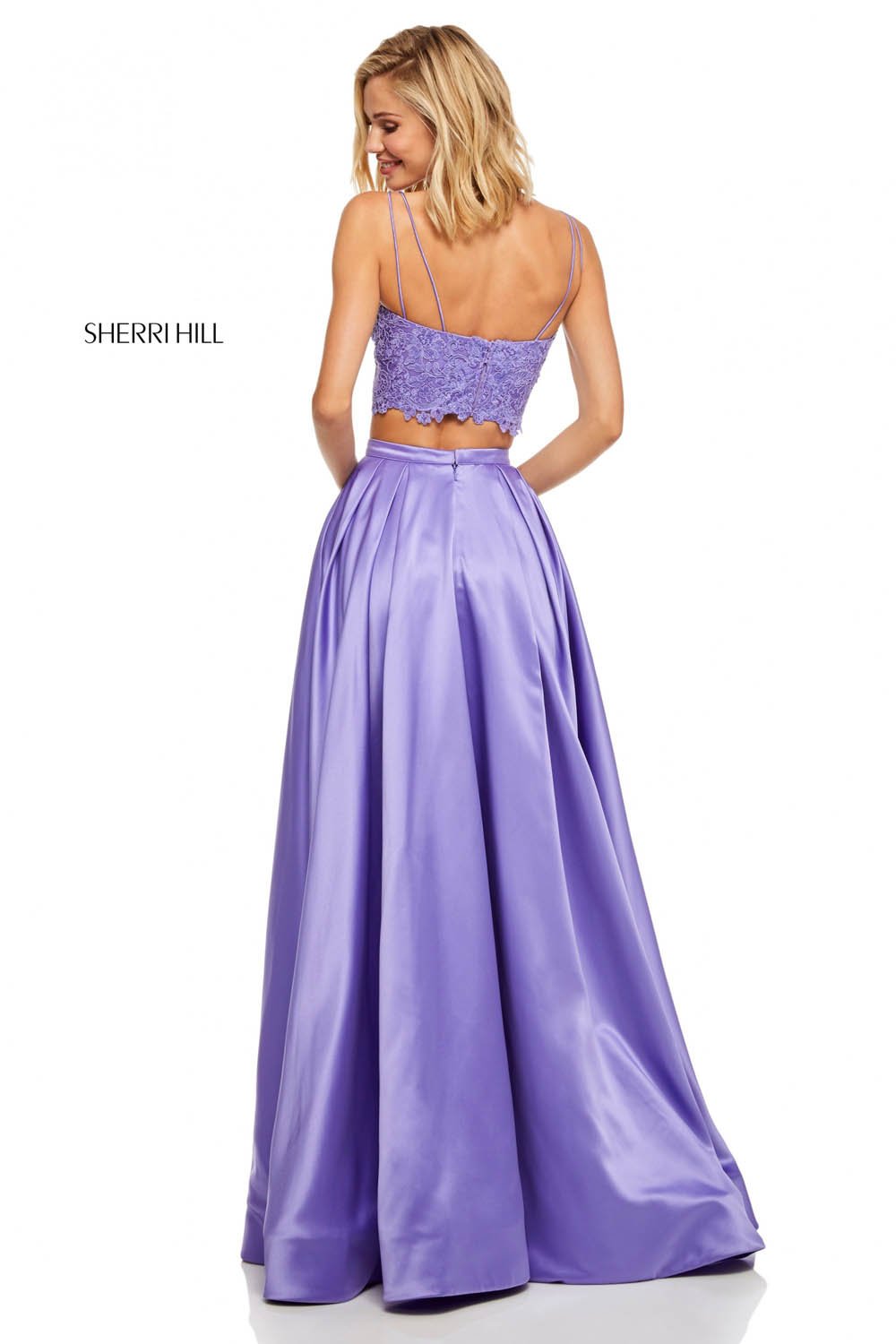 Sherri Hill 52623 prom dress images.  Sherri Hill 52623 is available in these colors: Black Ivory, Emerald, Yellow, Lilac, Red, Ivory, Blush, Light Blue, Dark Coral.